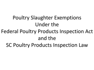 Poultry Slaughter Exemptions Under Federal and State Laws