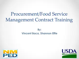 Procurement and Food Service Management Contract Training