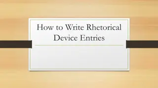 Analyzing Rhetorical Devices in 