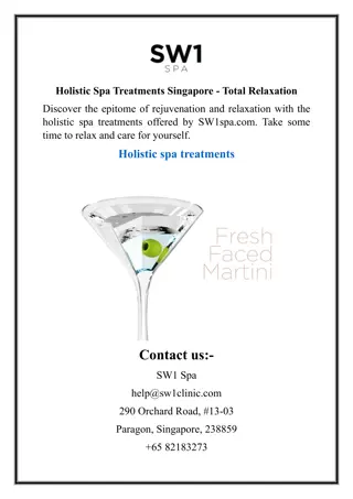 Holistic Spa Treatments Singapore  Total Relaxation