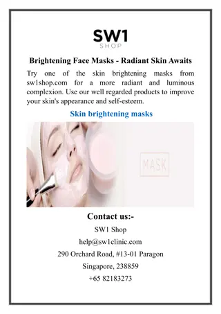 Brightening Face Masks - Radiant Skin Awaits