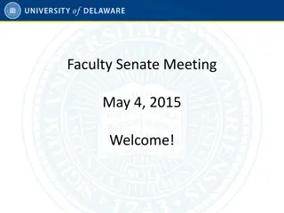 Faculty Senate Meeting May 4, 2015: Agenda, Elections, and Presentations