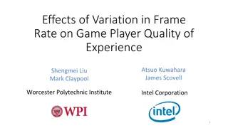 Effects of Variation in Frame Rate on Game Player Experience