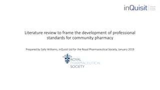 Development of Professional Standards for Community Pharmacy: A Literature Review