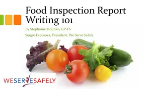 Enhancing Food Inspection Reports for Compliance