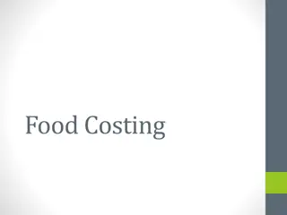 Food Costing and Pricing in the Food Industry