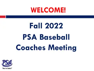 Fall 2022 PSA Baseball Coaches Meeting Information