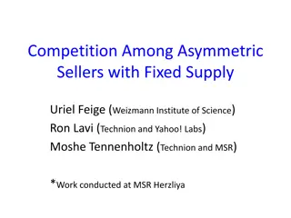 Competition Among Asymmetric Sellers with Fixed Supply - Research Overview