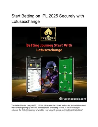 Start Betting on IPL 2025 Securely with Lotusexchange