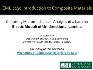 Micromechanical Analysis of Lamina Elastic Moduli in Composite Materials