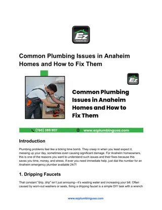 Common Plumbing Issues in Anaheim Homes and How to Fix Them