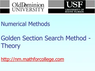 Golden Section Search Method - Theory