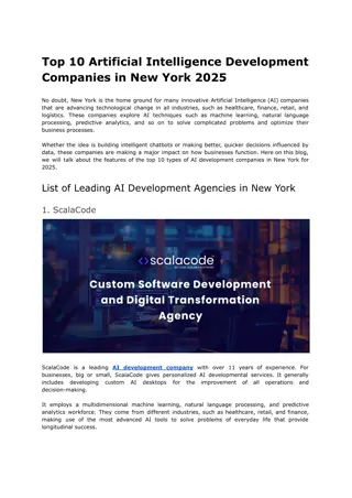 Top 10 Artificial Intelligence Development Companies in New York 2025