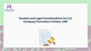 Taxation and Legal Considerations for LLC Company Formation in Dubai, UAE