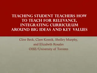 Teaching Student Teachers for Relevance & Integration