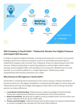 TheBSocial: Premier SEO Company in South Delhi — Elevate Your Digital Presence