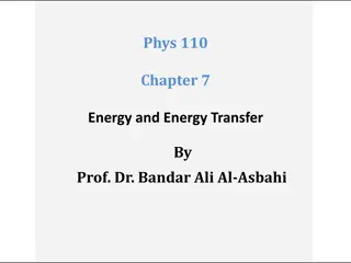 Physics 110: Energy Problems and Solutions