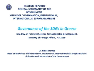 Governance of Sustainable Development Goals in Greece: Insights from General Secretariat