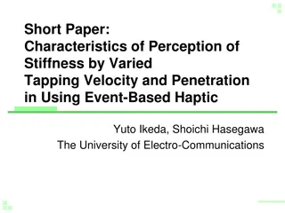 Characteristics of Perception of Stiffness Using Event-Based Haptic