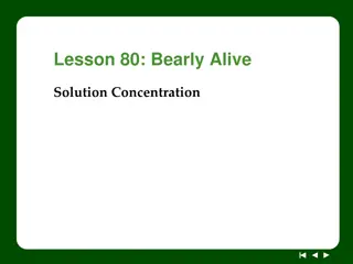 Solution Concentration: Lesson in Chemistry