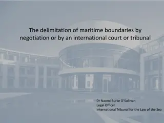 Delimitation of Maritime Boundaries by Negotiation or International Courts