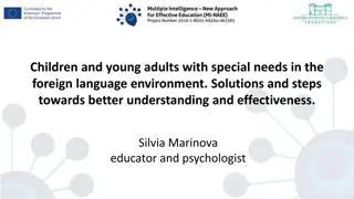 Supporting Children and Young Adults with Special Needs in a Multilingual Environment