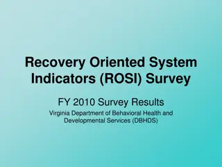 ROSI Survey FY 2010 Virginia DBHDS Results & Background