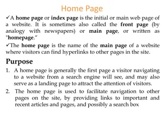 Home Pages, Internet Protocols, and E-Commerce