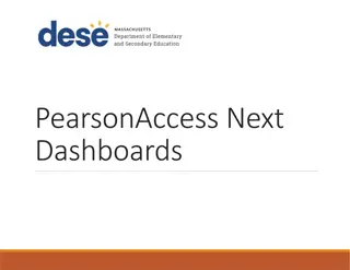 PearsonAccess Next Dashboards