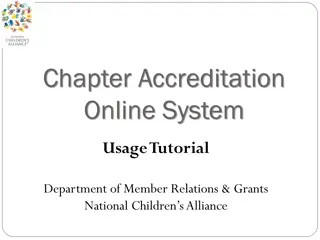 Chapter Accreditation Online System Usage Tutorial