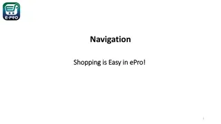 Efficient Navigation and Shopping Features in ePro Platform