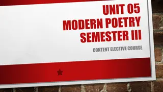 Exploring Modernist Poetry and Its Characteristics