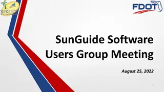 SunGuide Software Users Group Meeting Updates