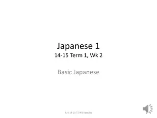 Basic Japanese Language Overview and Expressions