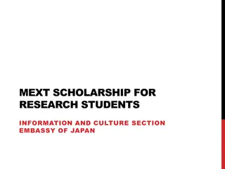 MEXT Scholarship for Research Students in Japan