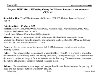 CSMA Gap Analysis Between IEEE 802.15.4 and Japanese Standard JJ-300.10