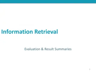 Effective Strategies for Information Retrieval Result Summaries