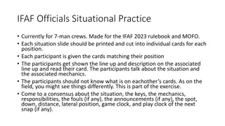 IFAF Officials Situational Practice for 7-Man Crews - Training Exercise Details