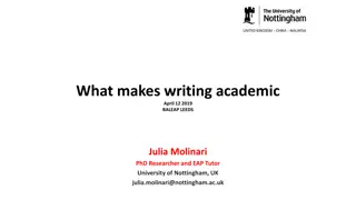 Complexity of Academic Writing and Non-Linearity