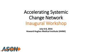 Accelerating Systemic Change Network Inaugural Workshop Overview