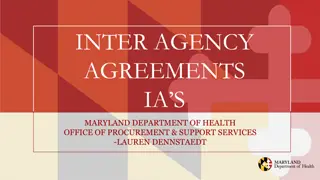 Maryland Department of Health Interagency Agreements Overview