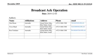 Enhancing Broadcast Operations in IEEE 802.11 Networks