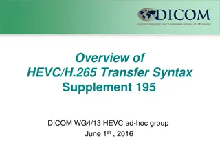 Evolution of Video Coding Standards: HEVC in DICOM