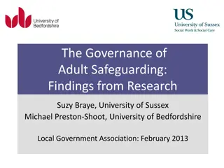 Governance of Adult Safeguarding: Research Findings and Challenges