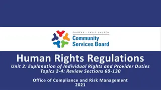 Compliance and Provider Duties in Human Rights Regulations