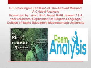 Analysis of S.T. Coleridge's 