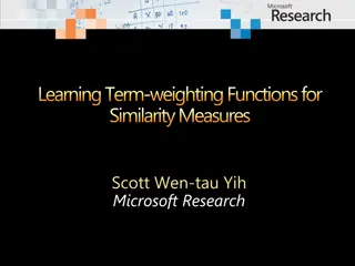 Term-weighting Functions for Similarity Measures