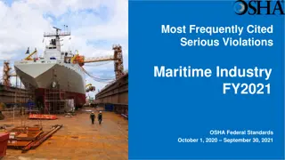 Most Frequently Cited Serious Violations in Maritime Industry FY2021