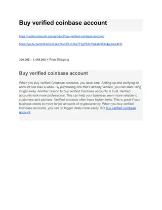 Buy verified coinbase account