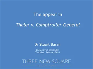 Overview of Thaler v. Comptroller-General Case